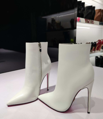 Giaro Giaro TALIA WHITE MATTE ANKLE BOOTS