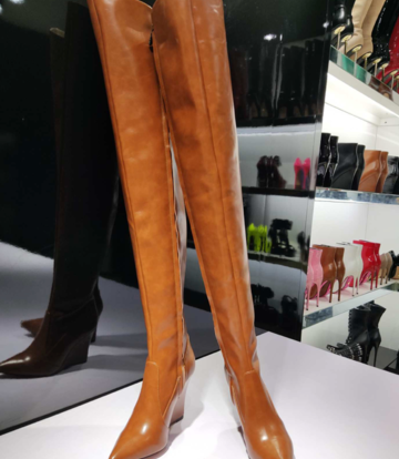 Giaro Giaro thigh boots with wedge heel EVERSON in brown matte