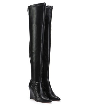 Giaro Giaro thigh boots with wedge heel EVERSON in black matte