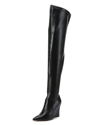 Giaro Overknee-Stiefel Giaro mit Keilabsatz EVERSON in schwarz matt