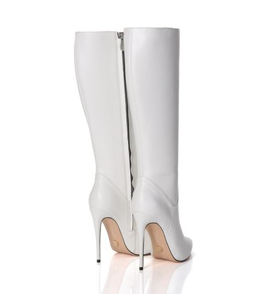 Giaro MILA | WHITE MATTE | KNEE BOOTS | Italian Style