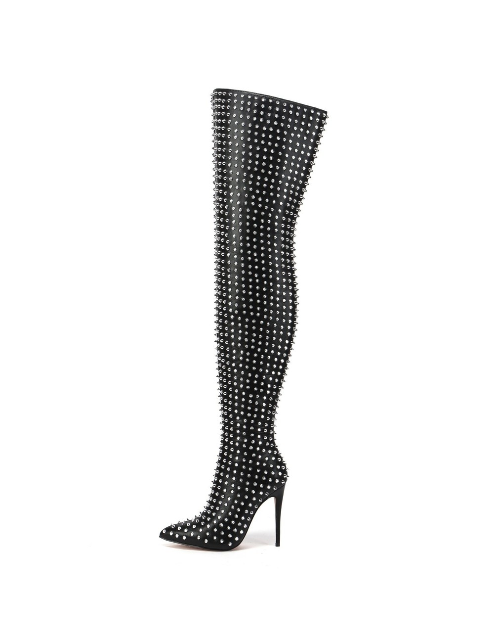 Giaro Giaro TINDRA BLACK/SILVER THIGH BOOTS