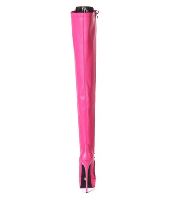 Giaro Pink lace-up ultra "Galana MOUCHARDE" thigh boots