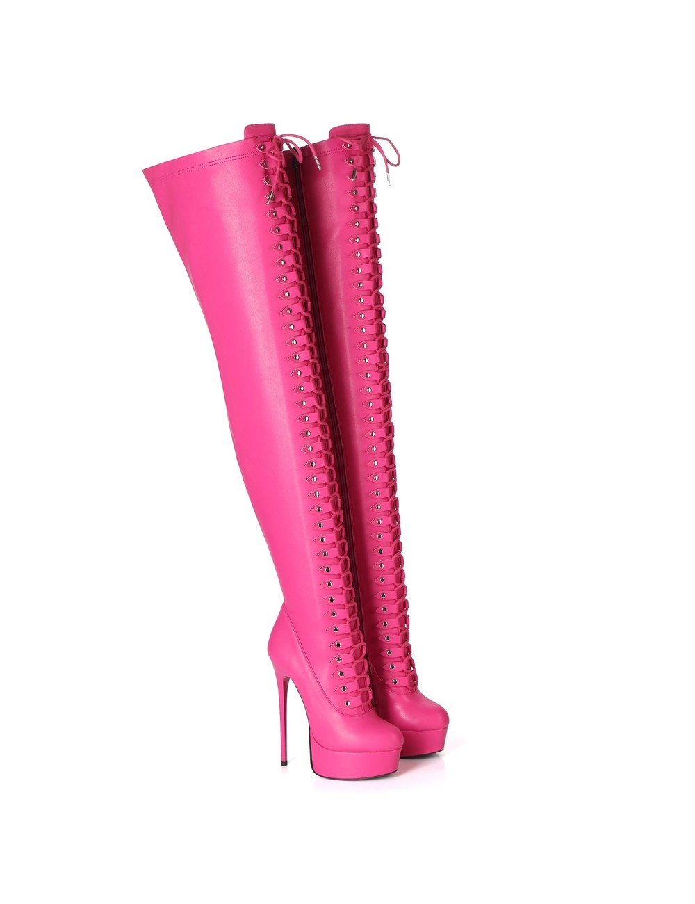 Giaro Overknee-Stiefel Ultra "Galana MOUCHARDE" zum Schnüren in Rosa