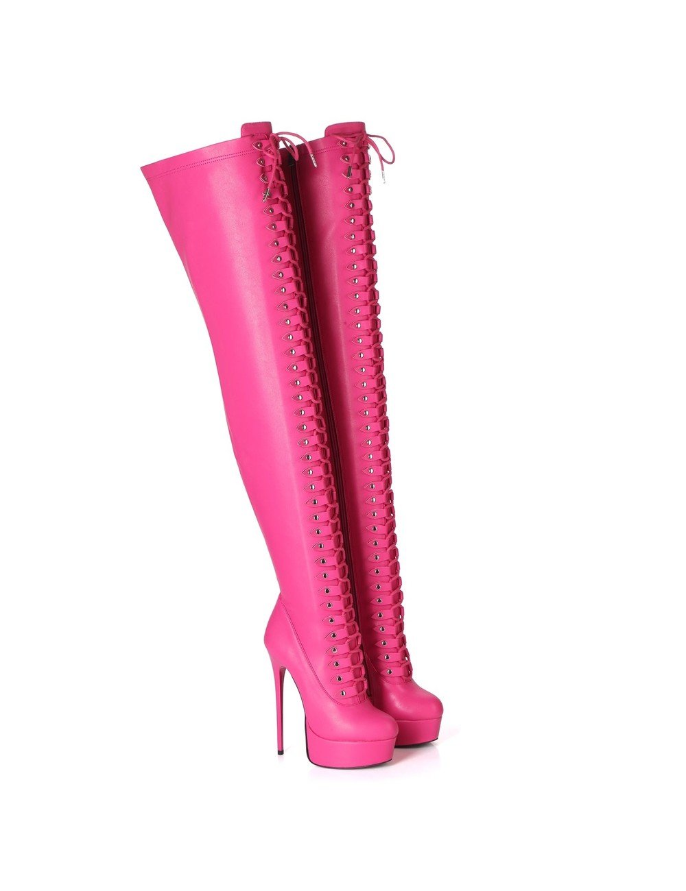 Giaro Pink lace-up ultra "Galana MOUCHARDE" thigh boots