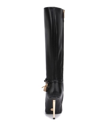Giaro LEANDRA BLACK MATTE KNEE BOOTS