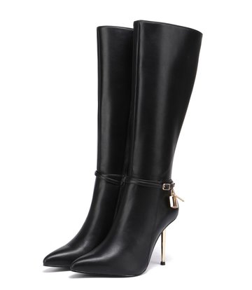 Giaro LEANDRA BLACK MATTE KNEE BOOTS