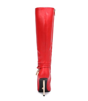 Giaro LEANDRA RED MATTE KNEE BOOTS