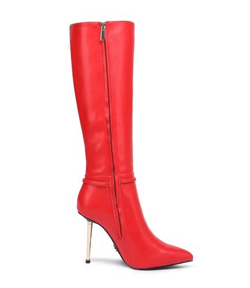 Giaro LEANDRA RED MATTE KNEE BOOTS