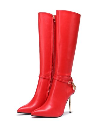 Giaro LEANDRA RED MATTE KNEE BOOTS