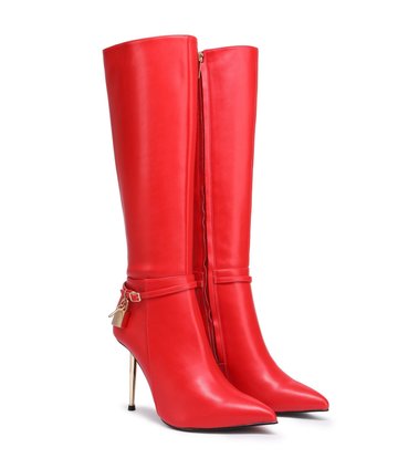 Giaro Giaro LEANDRA RED MATTE KNEE BOOTS