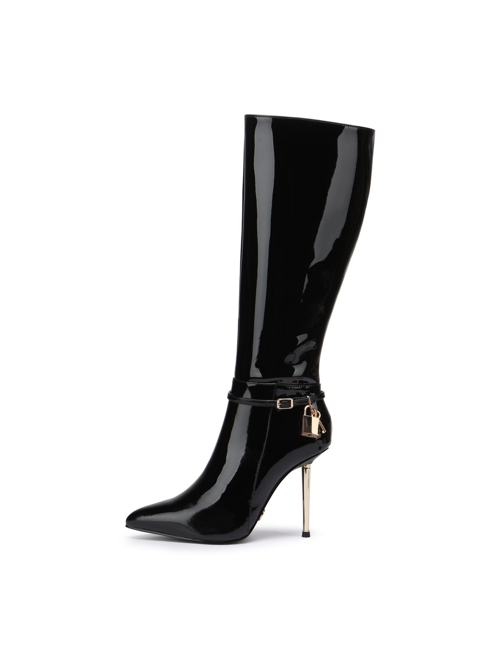 Giaro Giaro LEANDRA BLACK SHINY KNEE BOOTS