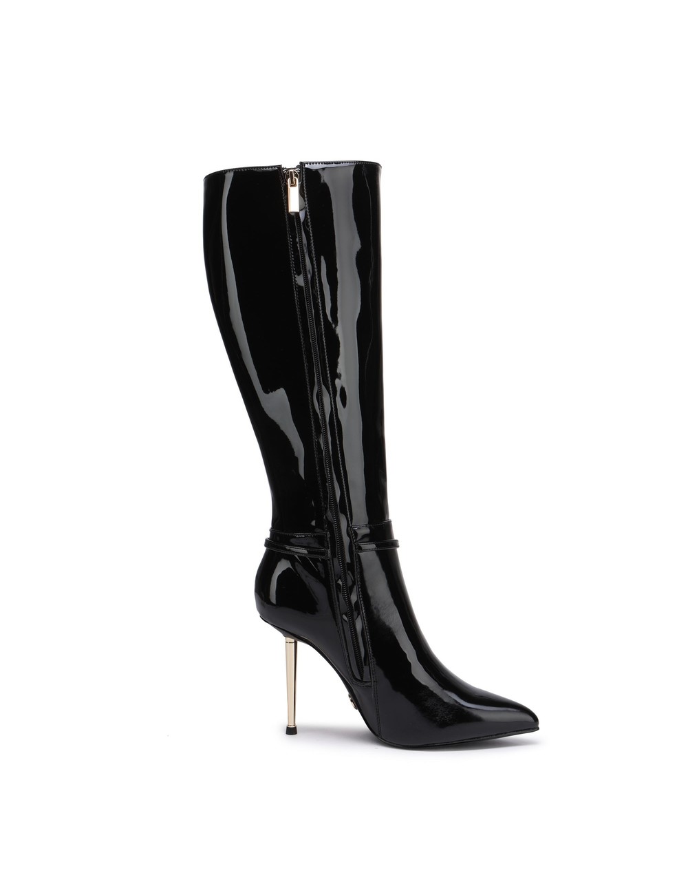 Giaro LEANDRA BLACK SHINY KNEE BOOTS