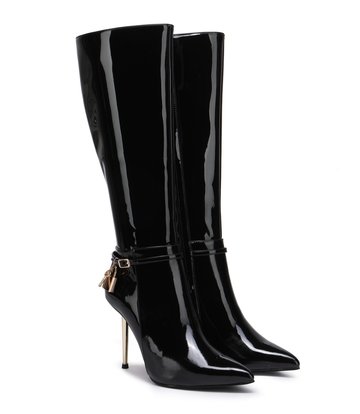 Giaro Giaro LEANDRA BLACK SHINY KNEE BOOTS