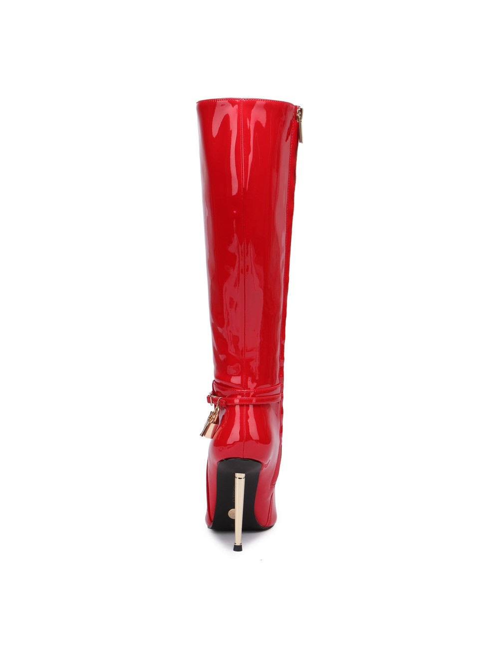 Giaro LEANDRA RED SHINY KNEE BOOTS