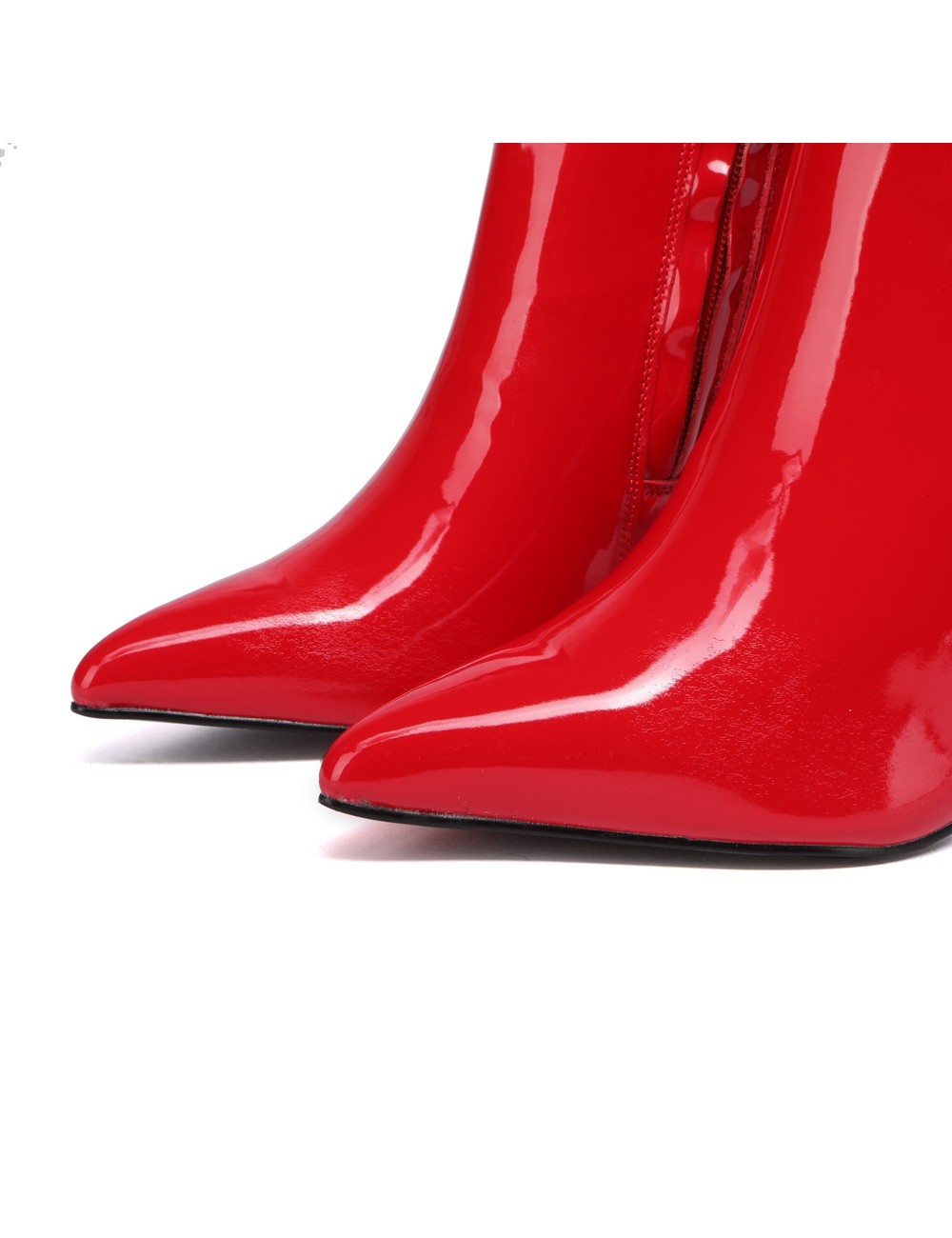 Giaro LEANDRA RED SHINY KNEE BOOTS