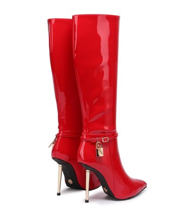 Giaro LEANDRA ROTE GLÄNZENDE KNIESTIEFEL