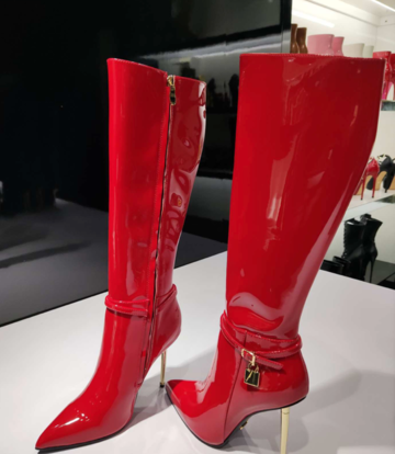 Giaro Giaro LEANDRA ROTE GLÄNZENDE KNIESTIEFEL