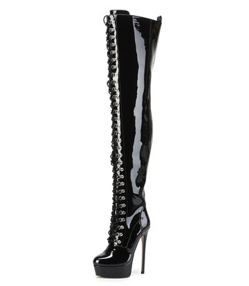 Giaro Giaro SLINKY SCHWARZ GLÄNZENDE FETISCHSTIEFEL