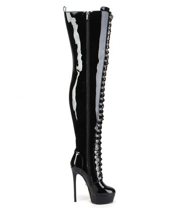 Giaro Giaro SLINKY SCHWARZ GLÄNZENDE FETISCHSTIEFEL