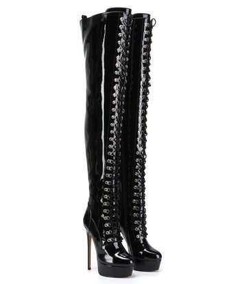 Giaro Giaro SLINKY SCHWARZ GLÄNZENDE FETISCHSTIEFEL