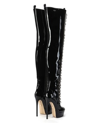 Giaro Giaro SLINKY SCHWARZ GLÄNZENDE FETISCHSTIEFEL