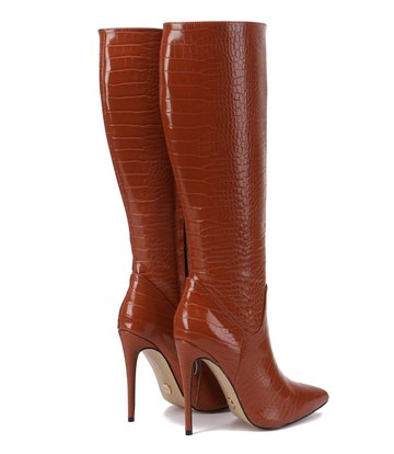 Giaro Giaro MILA | BROWN CROCK | KNEE BOOTS | Italian Style