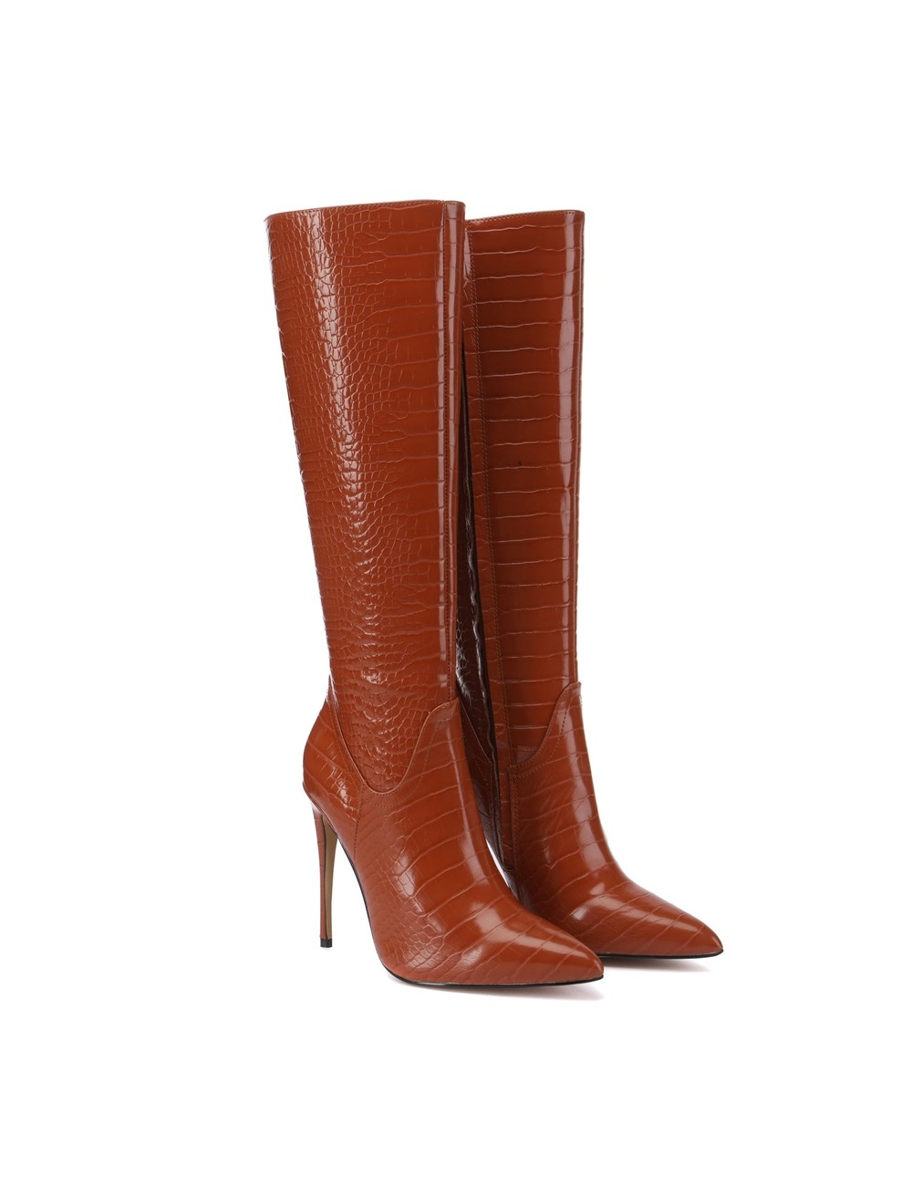 Giaro Giaro MILA | BROWN CROCK | KNEE BOOTS | Italian Style