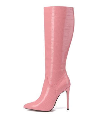 Giaro MILA | FUCHSIA CROCK | KNEE BOOTS | Italian Style