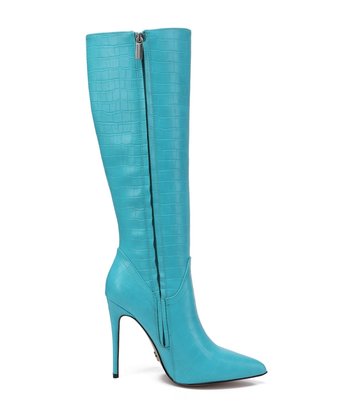 Giaro MILA | LIGHT BLUE CROCK | KNEE BOOTS | Italian Style