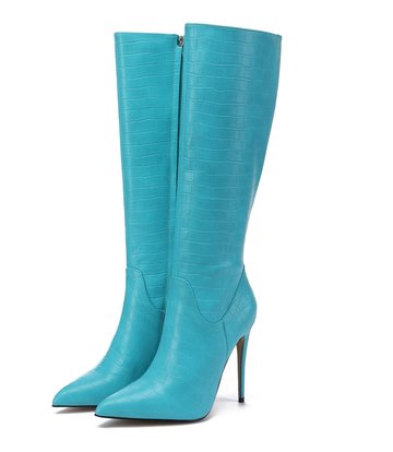 Giaro MILA | LIGHT BLUE CROCK | KNEE BOOTS | Italian Style