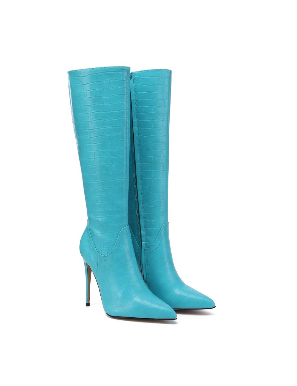 Giaro MILA | LIGHT BLUE CROCK | KNEE BOOTS | Italian Style