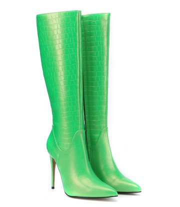 Giaro MILA | NEON GREEN CROCK | KNEE BOOTS | Italian Style