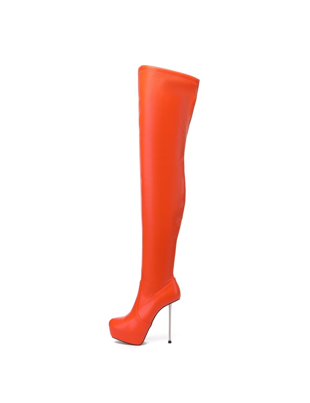 Orange boot store heels