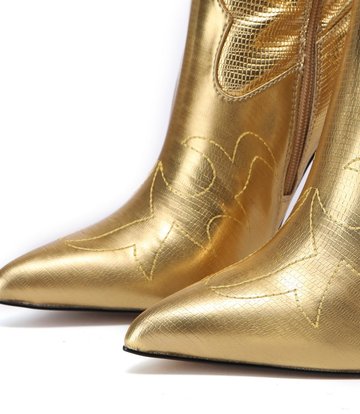 Giaro Giaro Eldora cowboy knee boots in gold