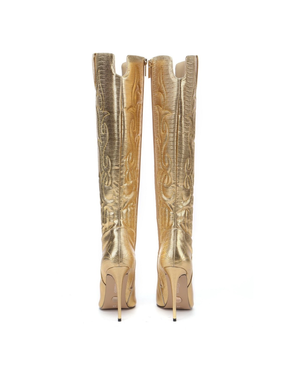 Giaro Giaro Eldora cowboy knee boots in gold