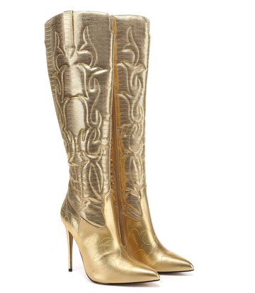 Giaro Giaro Eldora cowboy knee boots in gold