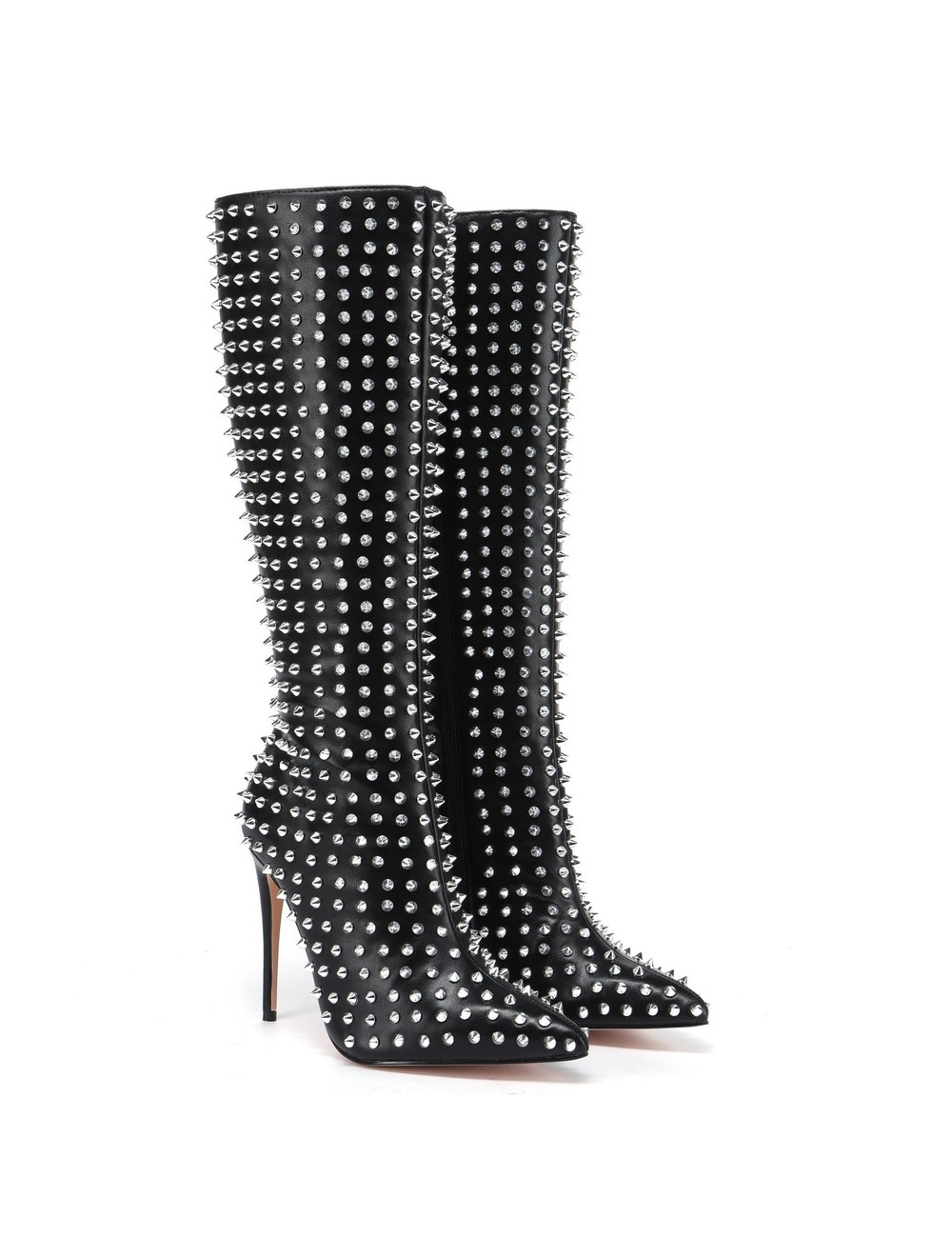 Giaro TYCLONE black ankle boots with silver studs