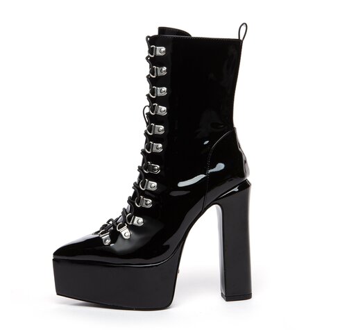 SCENIC | BLACK SHINY | ANKLE BOOTS