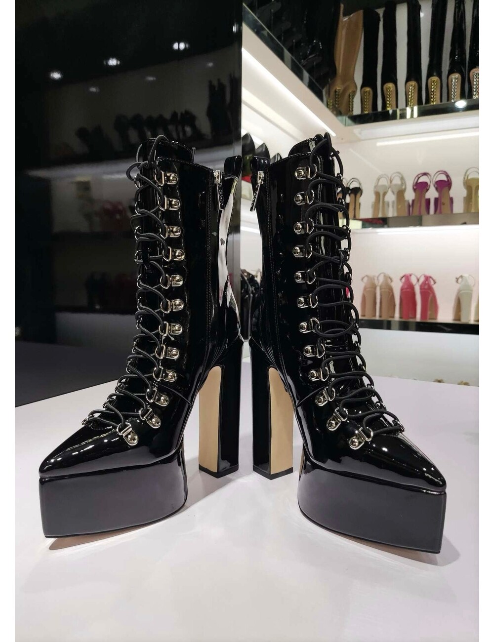 Giaro SCENIC | BLACK SHINY | ANKLE BOOTS