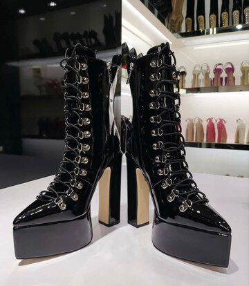 Giaro SCENIC | BLACK SHINY | ANKLE BOOTS