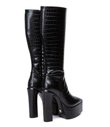 Giaro Giaro SARAHI | BLACK CROCK | KNEE BOOTS