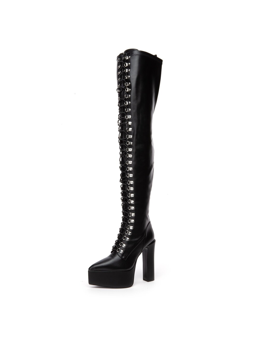 Giaro SECRETZ | BLACK MATTE | LACED THIGH BOOTS