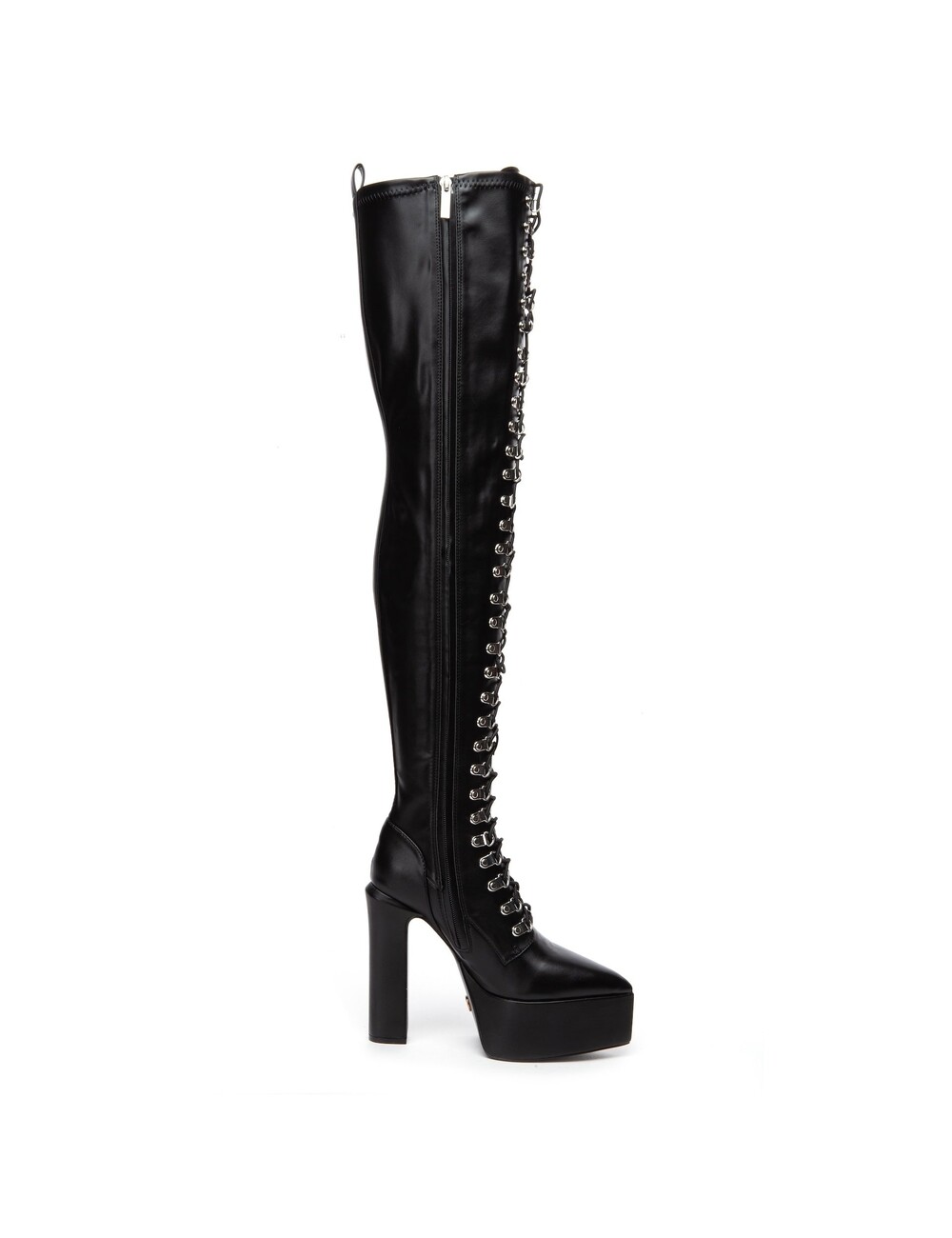 Giaro Giaro SECRETZ | BLACK MATTE | LACED THIGH BOOTS