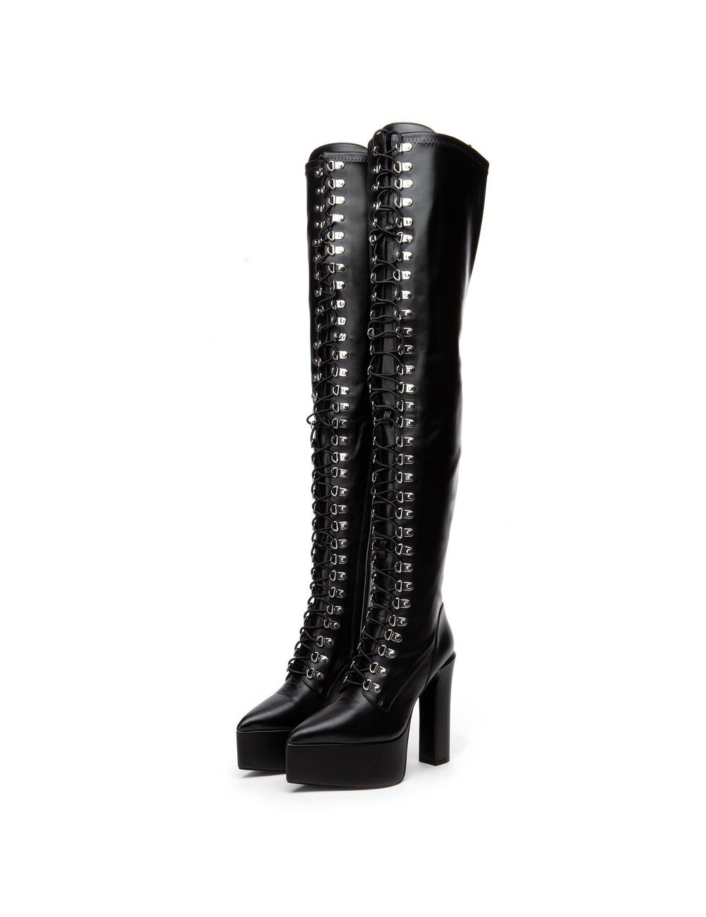 Giaro SECRETZ | BLACK MATTE | LACED THIGH BOOTS