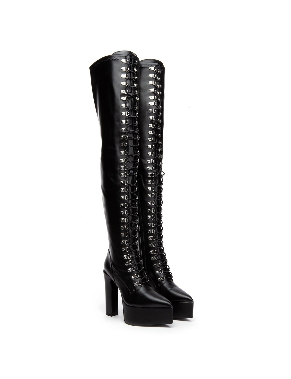 Giaro SECRETZ | BLACK MATTE | LACED THIGH BOOTS