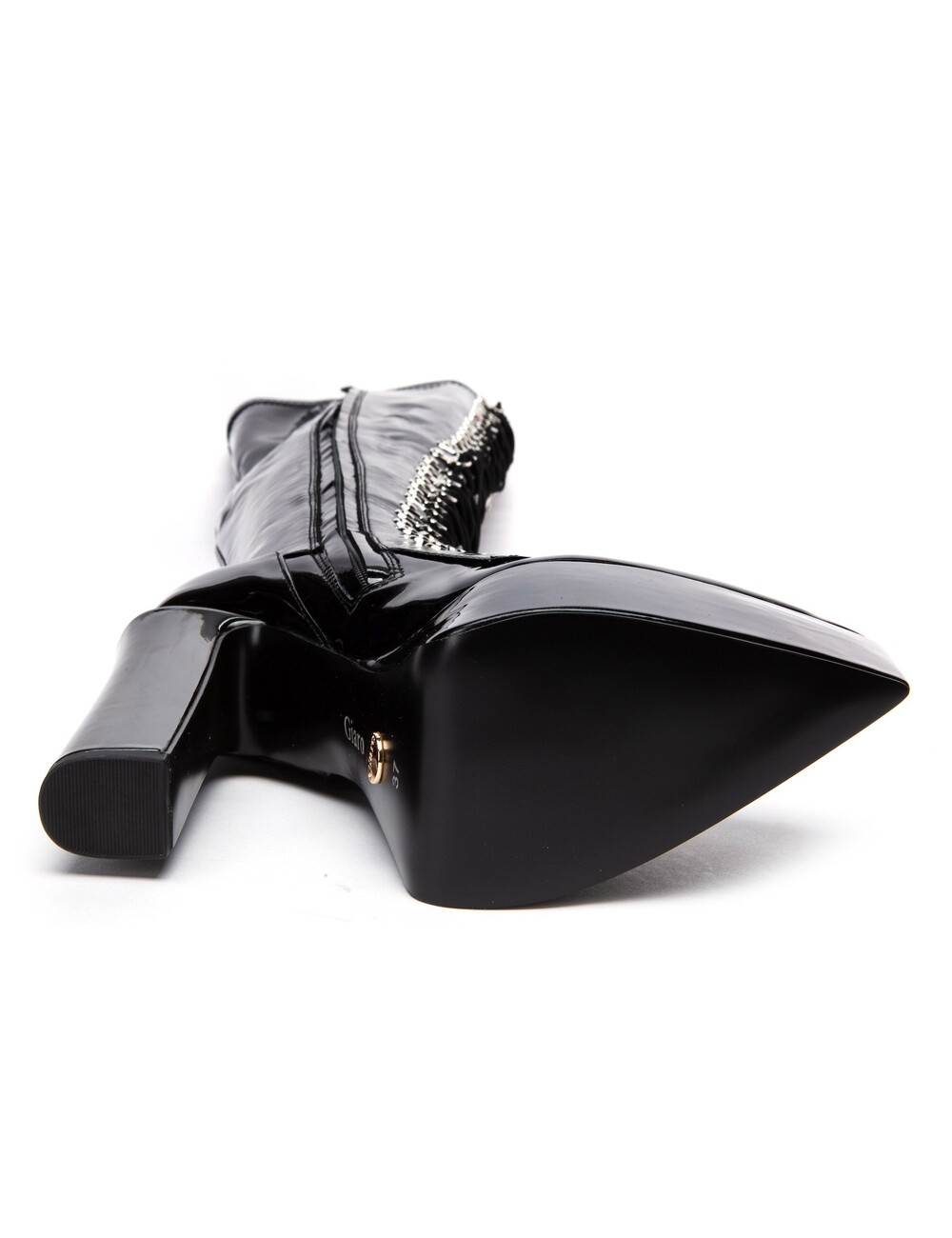 Giaro SECRETZ | BLACK SHINY | LACED THIGH BOOTS