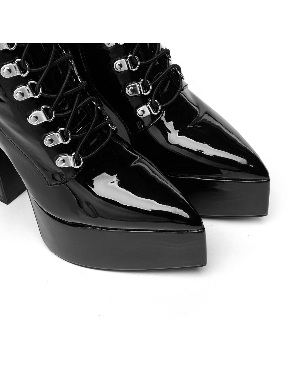 Giaro SECRETZ | BLACK SHINY | LACED THIGH BOOTS