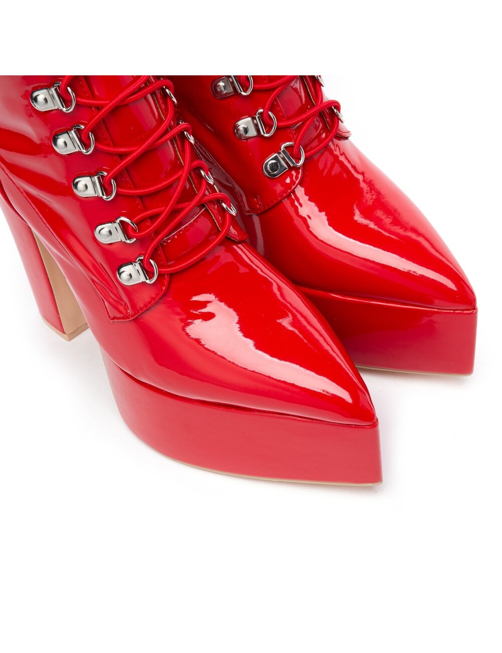 Giaro SECRETZ | RED SHINY | LACED THIGH BOOTS