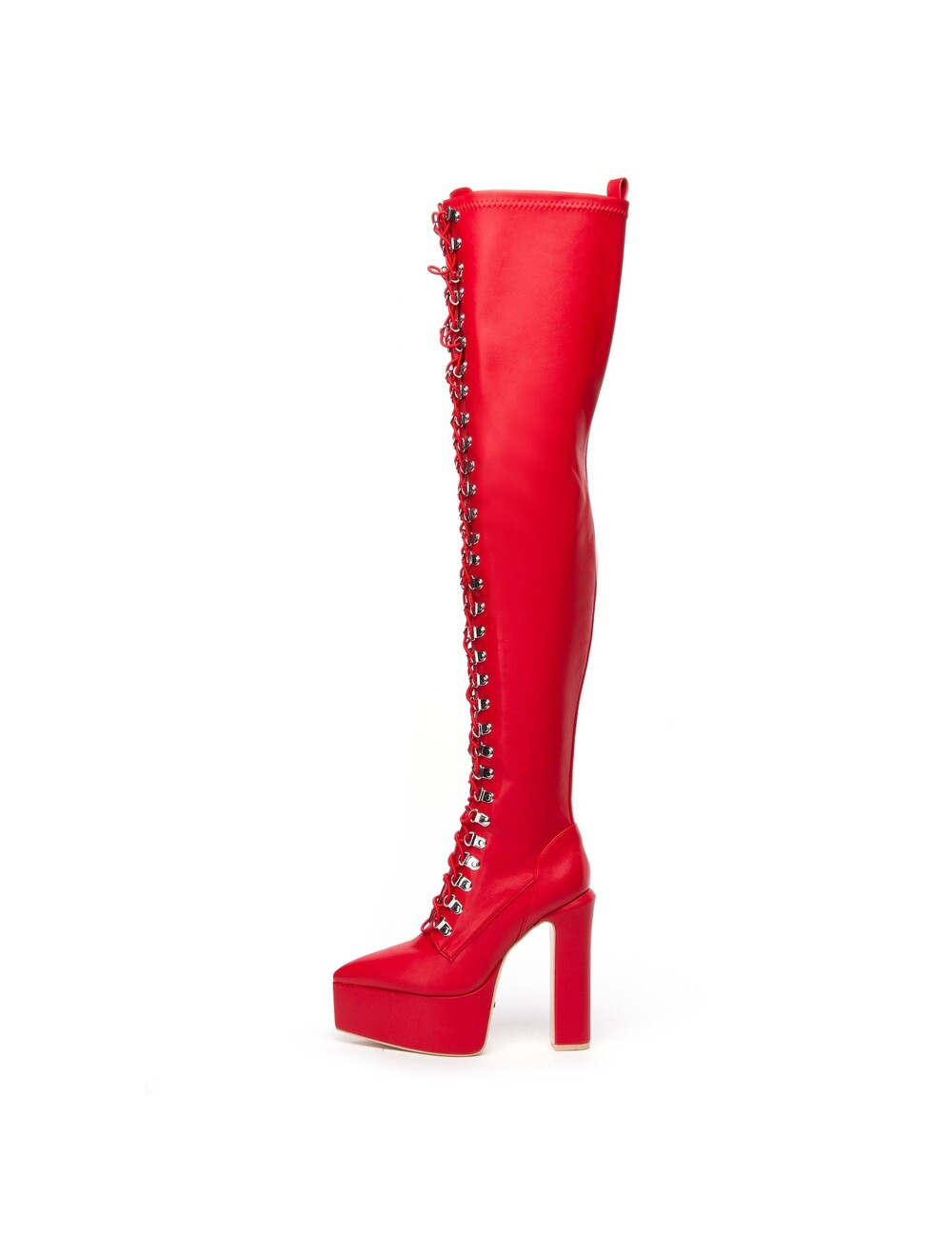 Giaro SECRETZ | RED MATTE | LACED THIGH BOOTS